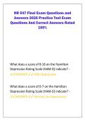 NR 547 Final Exam Questions and Answers 2026&colon; Chamberlain PMHNP Practice Test &vert; 100&percnt; Correct Verified Solutions Rated A&plus;