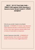 NR 547 Final Study Guide 2026&sol;2027&colon; Chamberlain PMHNP Exam Prep &vert; High-Yield Questions&comma; Verified Answers & Rationales Graded A&plus;