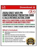 2026&sol;2027 VATI PN Comprehensive Predictor Form A&comma; B & C & RETAKES Actual Exam &vert; NGN Style Questions & CASE SCENARIOS &vert; VATI Nursing Exam Questions &lpar;PDF&rpar; EACH FORM WITH 180 Q&A WITH RATIONALES