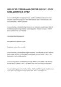 NURS 317 ATI EVIDENCE-BASED PRACTICE 2026&sol;2027 &ndash; STUDY GUIDE&comma; QUESTIONS & REVIEW