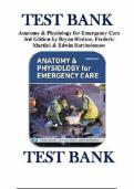 Test Bank for Anatomy & Physiology for Emergency Care&comma; 3rd Edition by Bryan E&period; Bledsoe&comma; Frederic H&period; Martini & Edwin F&period; Bartholomew
