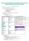 NSG 4100 Adult Health III Exam 1 Full Review &vert;2026 Update with&NewLine;Complete Solutions-Galen College of Nursing