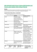 NSG 4100 Adult Health III Exam 3 Review 2026&vert;Questions and&NewLine;Answers Latest Updated- Galen College of Nursing