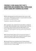 PROPHECY CORE MANDATORY PART 2&NewLine;QUESTIONS AND ANSWERS FINAL PAPER EXAM&NewLine;STUDY GUIDE WITH VERIFIED SOLUTIONS