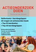 Oefentoets Actieonderzoek doen - 3e editie 2026 - Tonnie van der Zouwen &sol; 9789024475513 &sol; oefentoets &plus; leerdoelen &plus; kernbegrippen