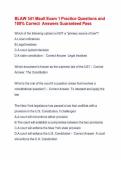 BLAW 341 Maull Exam 1 Practice Questions and&NewLine;100&percnt; Correct Answers Guaranteed Pass