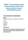 WGU D027 &ndash; Advanced Pathopharmacological Foundations &vert; Complete Test Bank&comma; Practice Questions&comma; Study Guide & Rationales &vert; 2025&sol;2026 MSN Program Prep