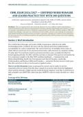 CNML Exam 2026&sol;2027 &ndash; Certified Nurse Manager and Leader &vert; 200 Practice Questions with Verified Answers & Comprehensive Study Guide
