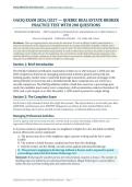 OACIQ Exam 2026&sol;2027 &ndash; Quebec Real Estate Broker &vert; 200 Practice Questions with Verified Answers & Comprehensive Study Guide