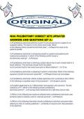 NHA PHLEBOTOMY CORRECT SETS UPDATED ANSWERS AND QUESTIONS SET A&period;pdf