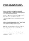 PROPHECY CORE MANDATORY PART III&NewLine;NURSING COMPREHENSIVE REVIEW GUIDE