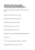 PROPHECY EKG ACTUAL PAPER&NewLine;SOLVED QUESTIONS VERIFIED BEST A