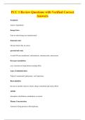 PCC 1 Review Questions with Verified Correct&NewLine;Answers