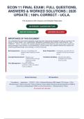 Econ 11 Final Exam &vert; Full Questions&comma; Answers & Worked Solutions &vert; 2026&sol;27 Update &vert; 100&percnt; Correct - UCLA NEW&excl;