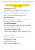 PCC Exam Review Questions with Verified&NewLine;Correct Answers