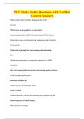 PCC Study Guide Questions with Verified&NewLine;Correct Answers