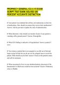 PROPHECY GENERAL ICU A V3 EXAM&NewLine;SCRIPT TEST BANK SOLVED 100&NewLine;PERCENT ACCURATE DISTINCTION