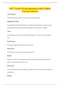 PCC Vocab Words Questions with Verified&NewLine;Correct Answers