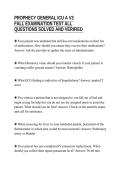 PROPHECY GENERAL ICU A V3&NewLine;FALL EXAMINATION TEST ALL&NewLine;QUESTIONS SOLVED AND VERIFIED