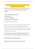 TCRN BCEN Practice Test Questions with&NewLine;Verified Correct Answers