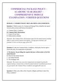 COMMERCIAL PACKAGE POLICY &ndash; &NewLine;ACADEMIC YEAR 2026&sol;2027 &ndash; &NewLine;COMPREHENSIVE MODULE &NewLine;EXAMINATION &vert; VERIFIED QUESTIONS 