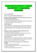 Commercial Law Contracts &ndash; Academic &NewLine;Year 2026&sol;2027 &ndash; Comprehensive &NewLine;Examination