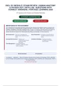 BIOL 251 Module 2 Exam Review &vert; Human Anatomy & Physiology I with Lab &vert; Questions with Correct Answers &vert; Portage Learning 2026  &vert; A&plus; Guide