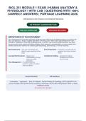 BIOL 251 Module 1 Exam &vert; Human Anatomy & Physiology I with Lab &vert; 71 Questions with 100&percnt; Correct Answers  &vert; A&plus; Guide &vert; Portage Learning 2026&period;