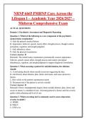 NRNP 6665 PMHNP Care Across the &NewLine;Lifespan I &ndash; Academic Year 2026&sol;2027 &ndash; &NewLine;Midterm Comprehensive Exam 