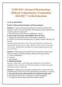 NURS 6521 Advanced Pharmacology &NewLine;Midterm Comprehensive Examination &NewLine;2026&sol;2027 &vert; Verified Questions 