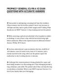 PROPHECY GENERAL ICU RN A V2 EXAM&NewLine;QUESTIONS WITH ACCURATE ANSWERS