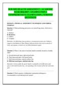 NUR 2092 HEALTH ASSESSMENT &ndash; ACADEMIC &NewLine;YEAR 2026&sol;2027 &ndash; EXAMINATION 2 &NewLine;COMPREHENSIVE EXAMINATION &vert; VERIFIED &NewLine;QUESTIONS