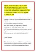 Alberta Red Seal Electrician Exam EXAM &NewLine;PRACTICE TEST 2026 &vert; QUESTIONS WITH &NewLine;ANSWERS & DETAILED EXPLANATIONS STUDY &NewLine;GUIDE LATEST UPDATE THIS YEAR INSTANT &NewLine;DOWNLOAD PDF