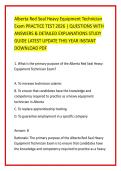 Alberta Red Seal Heavy Equipment Technician &NewLine;Exam PRACTICE TEST 2026 &vert; QUESTIONS WITH &NewLine;ANSWERS & DETAILED EXPLANATIONS STUDY &NewLine;GUIDE LATEST UPDATE THIS YEAR INSTANT &NewLine;DOWNLOAD PDF