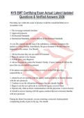 NYS EMT Certifying Exam Actual Latest Updated Questions & Verified Answers 2026