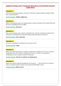 Asphalt Paving Level 1 Expected Questions and Verified Answers&NewLine;&lpar;2026-2027&rpar;