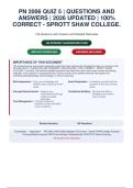 PN 2006 Quiz 5 &vert; Questions and Answers &vert; 2026 Updated  &vert; A&plus; Guide&vert; 100&percnt; Correct - Sprott Shaw College