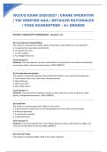 NCCCO EXAM 2026&sol;2027 &vert; CRANE OPERATOR &vert; 100 VERIFIED Q&A &vert; DETAILED RATIONALES &vert; PASS GUARANTEED &ndash; A&plus; GRADED