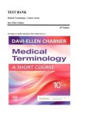 Test Bank for Medical Terminology&colon; A Short Course 10th Edition by Davi-Ellen Chabner &ndash; All Chapters Complete with Verified Answers & Practice Questions