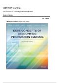Comprehensive Solution Manual for Core Concepts of Accounting Information Systems 14th Edition by Mark Simkin&comma; James Worrell&comma; and Arline Savage &mdash; All Chapters 1&ndash;16 Verified Edition