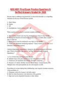 NSG 6001 Final Exam Practice Questions & Verified Answers Graded A&plus; 2026