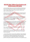 NSG 6001 Week 3 Midterm Exam Questions with Verified Answers 2026 Update