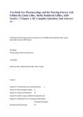 Test Bank for Pharmacology and the Nursing Process 11th Edition Chapters 1-58