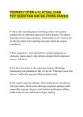 PROPHECY OR RN A V2 ACTUAL EXAM&NewLine;TEST QUESTIONS AND SOLUTIONS GRADED
