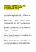 PROPHECY OR RN A V2 EXAM STUDY&NewLine;GUIDE COMPLETE QUESTIONS&NewLine;AND CORRECT ANSWERS