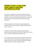 PROPHECY OR RN A V2 FINAL EXAM&NewLine;PAPER COMPLETE QUESTIONS&NewLine;AND VERIFIED SOLUTIONS