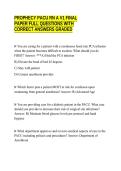 PROPHECY PACU RN A V1 FINAL&NewLine;PAPER FULL QUESTIONS WITH&NewLine;CORRECT ANSWERS GRADED
