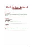 Blaw 341 Cahoy Exam 1 Questions and Verified Answers&period;