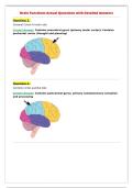 Brain Functions Actual Questions with Detailed Answers&NewLine;