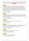 Brain stories Exam 1 Expected Questions and Verified Answers&NewLine;&lpar;2026-2027&rpar;